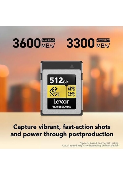 Lexar 512gb Professıonal Gold Lcxexp4512g- Rneng Cfexpress 4.0 Type-b Kart