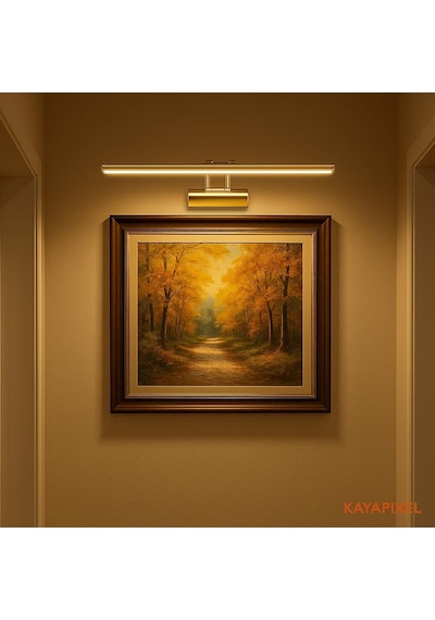 35cm Led Aplik Gold Kasa 3200k Gün Işığı Ip20 Koruma Ayna, Tablo Ve Resim Banyo Üstü Duva
