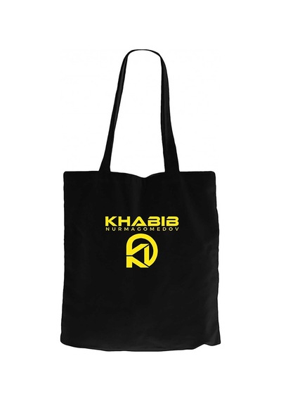 Khabib Logo Siyah Kanvas Bez Çanta Siyah