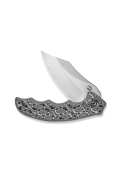 Civivi Pentad Black / White Vortex Micarta Handle Satin Finished Nitro-v Blade Kamp Çakı Gri