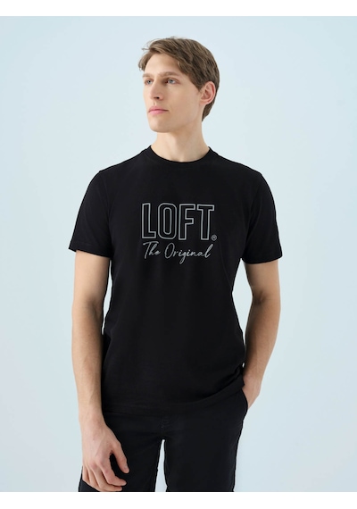 Loft Regular Fit Siyah Erkek T-shirt Lf2038646 Siyah