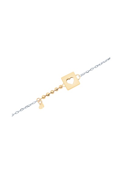 Diamond Line - Gülaylar 14 Ayar Altın Figür Bileklik Sarı Altın