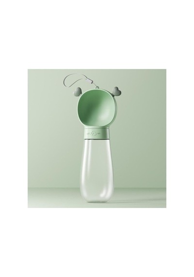 Floriashopping Pet Seyahat Su Şişesi Yeni Kupası Açık Besleyici Kase 600ml Yeşil