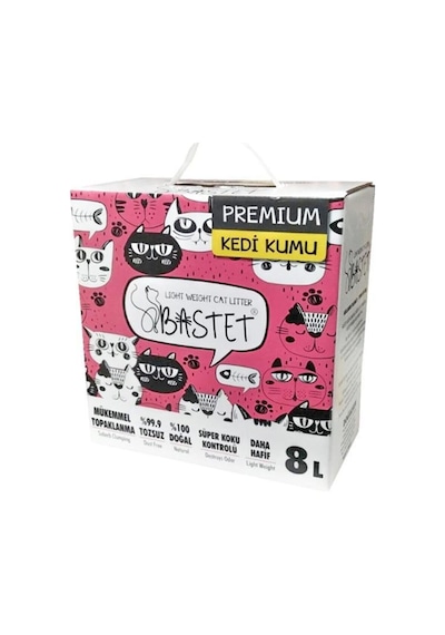 Bastet Doğal İnce Taneli Topaklaşan Kedi Kumu 8 L