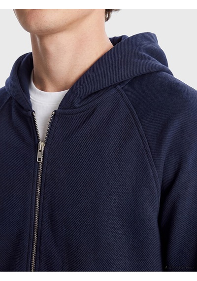 LC Waikiki Lc Waıkıkı Lacivert Kapüşonlu Erkek Fermuarlı Sweatshirt