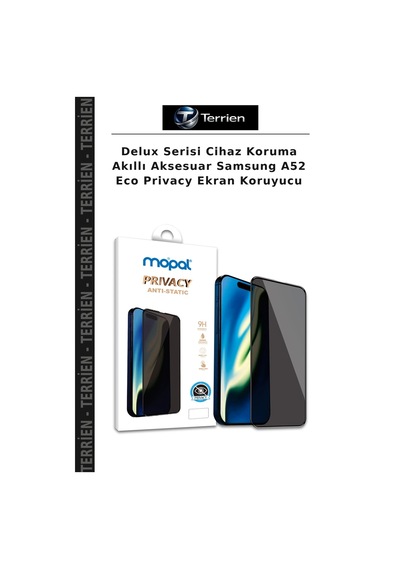Delux Serisi Cihaz Koruma Akıllı Aksesuar Samsung  Uyumlu A52 Eco Privacy Ekran Koruyucu