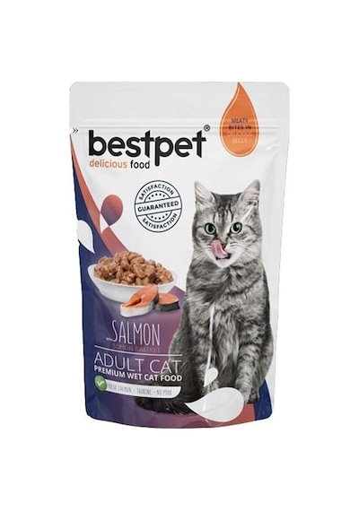 Bestpet Somonlu Jelly Pouch Yetişkin Kedi Yaş Maması 85 G
