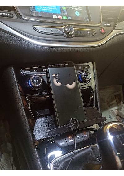 Astra K Opel Logo Lu Orta Konsol Telefon Tutucu Tutamaç 170x15mm