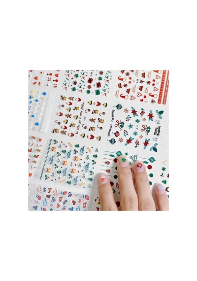 No:7 - 3d Tasarım Yapışkan Tırnak Sticker Tırnak Dövmesi Nail Art