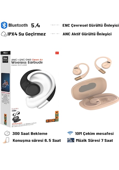 Deanb Ipx4 Su Geçirmez Anc - Enc Gürültü Önleyici Kablosuz Dokunmatik Bluetooth Kulaklık