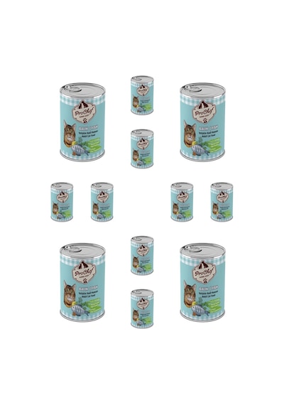 Prochef Balık Etli Kıyılmış Konserve Yetişkin Kedi Maması 12 x 415 G