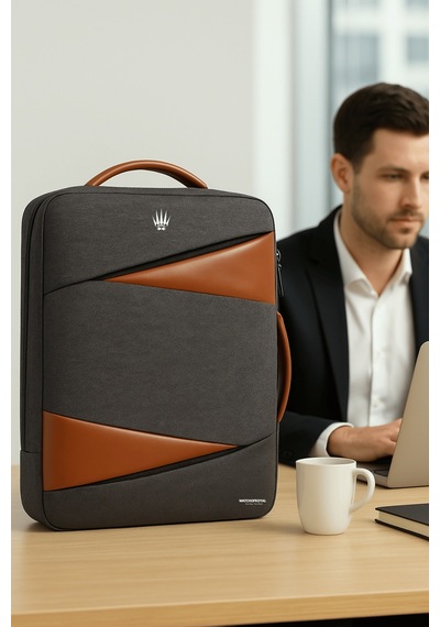 Watchofroyal Smartpack Duo Usb & Type-c Girişli Laptop El Ve Sırt Çantası Gri