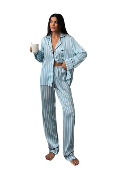 Victoria"s Secret İpeksaten Pijama Takımı Mavi