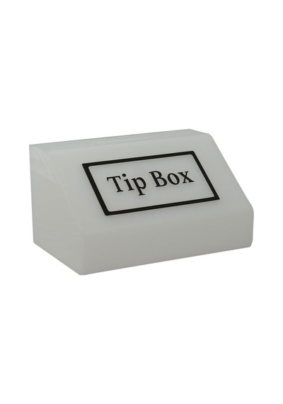 Tipbox - Bahşiş Kutusu Buz Beyaz - 20x13xh12cm