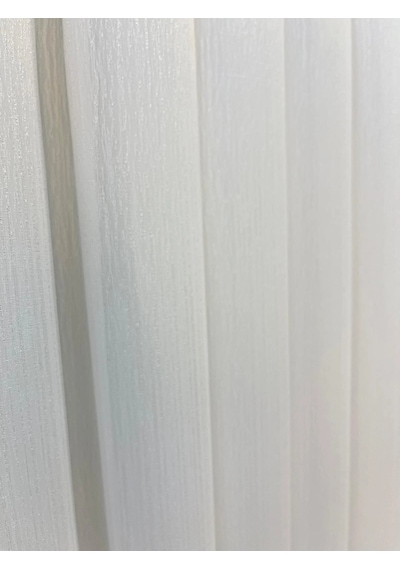 Nivemeshome Lima Ekru Parlak Çizgili 1/3 Pileli Tül Perde Apm