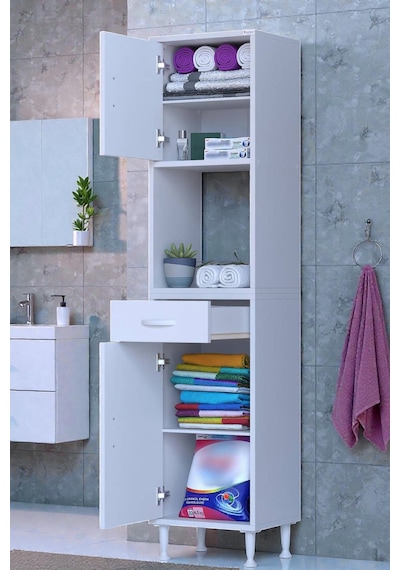 Eliusta Leno Tek Kapaklı 40 Cm Düzenleyici Dolap Banyo/mutfak Dolabı 40x173x32,5 Cm Beyaz Dolap Beyaz Eliusta Leno Tek Kapaklı 40 Cm Düzenleyici Dolap Banyo/mutfak Dolabı 40x173x32,5 Cm Beyaz Dolap Beyaz