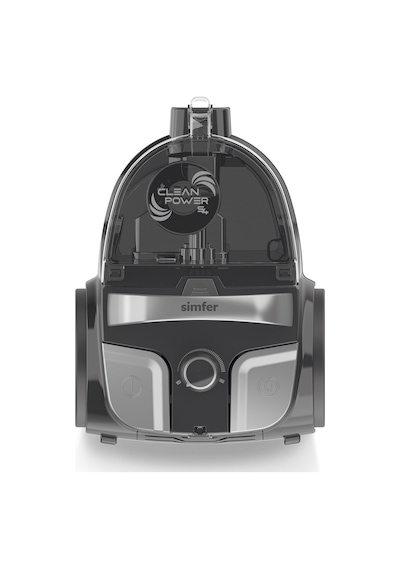 Simfer 6300 Clean Power S4 Toz Torbasız Yatay Süpürge 800W Silver-Gri