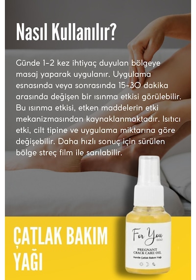 Çatlak Karşıtı Cilt Bakım Yağı & Hamile Çatlak Bakım Yağı