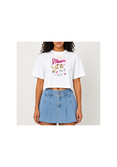 Urbantrendstore Crop Tişört Beyaz Dream Baskılı Rahat Kesim Raw Cut Basic Kısa Tshirt Beyaz Urbantrendstore Crop Tişört Beyaz Dream Baskılı Rahat Kesim Raw Cut Basic Kısa Tshirt Beyaz