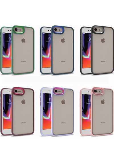 Apple Uyumlu iPhone Se 2022 Zore Flora Kılıf-siyah