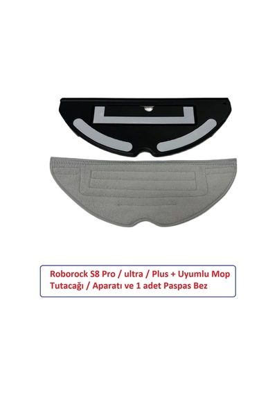 Roborock Uyumlu S7 S7 Sonic Mop Pro - Ultra Plus Uyumlu Mop Tutacağı Tutucu Aparat