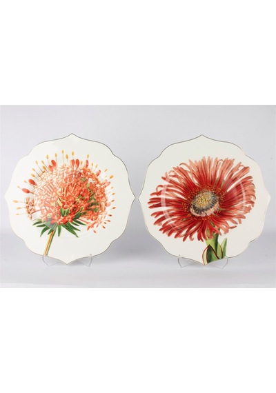 2li Art Of Botanical Kırmızı Tatlı Tabağı 21 Cm -5868