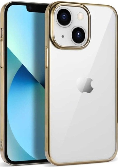 Apple Uyumlu iPhone 14 Kılıf Zore Pixel Kapak Gold