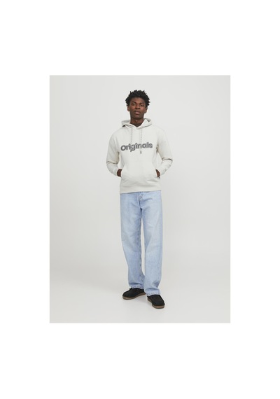 Jack & Jones Kapüşon Yaka Krem Erkek Sweatshırt 12246802 Jorlakewood Sweat Hood Bf