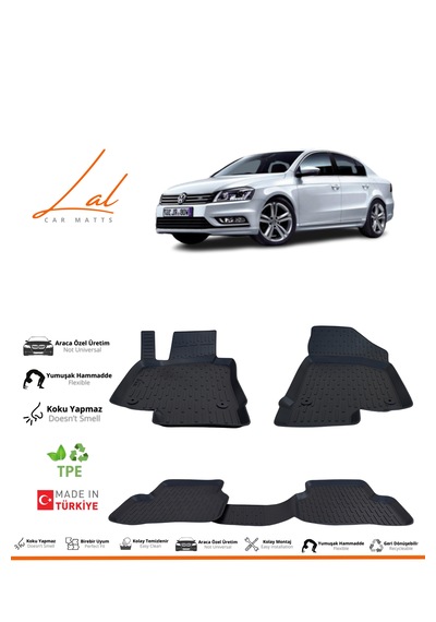 Volkswagen Passat B7 3d Havuzlu Paspas 2010-2015 Uyumlu