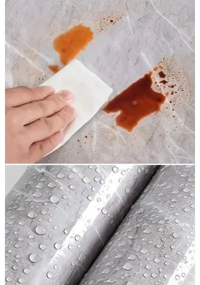 Durukar Mermer Desenli Sticker Folyo Atina Grisi 60cm 5mt