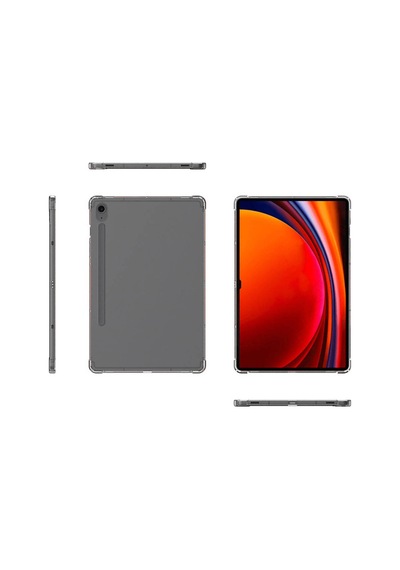Galaxy Uyumlu  Tab S9 Fe Kılıf Tcmk Tablet Nitro Anti Shock Silikon Kapak - Renksiz Arka Kapak