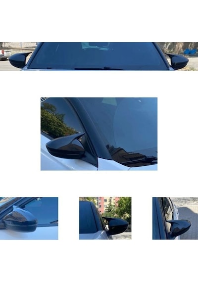 Opel Corsa F 2024 2025 2026 Uyumlu Yarasa Batman Ayna Kapağı Seti Parlak Siyah