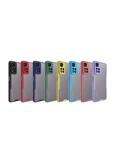 Xiaomi Redmi Note 11 Pro Kapak Colorful Kamera Korumalı Silikon Kılıf