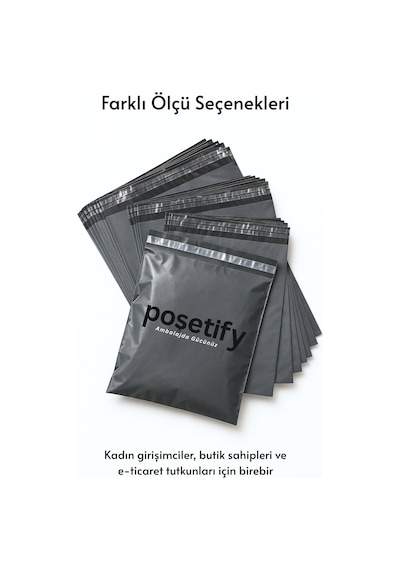 Gri Cepsiz Kargo Poşeti 17x23+4 Cm Yapışkan Bantlı Kargo Zarfı 1000 Li E-ticaret Poşeti