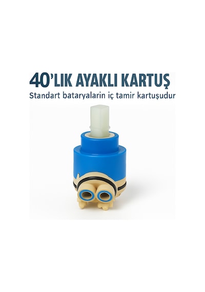 40' Lık Ayaklı Batarya Kartuşu Standart Aç Kapa Bataryalara Uyumludur Mix Model