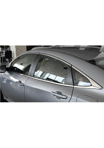 Honda Civic Fc5 Krom Cam Çıtası 8 Parça 16 -17-18- 19-20-2021