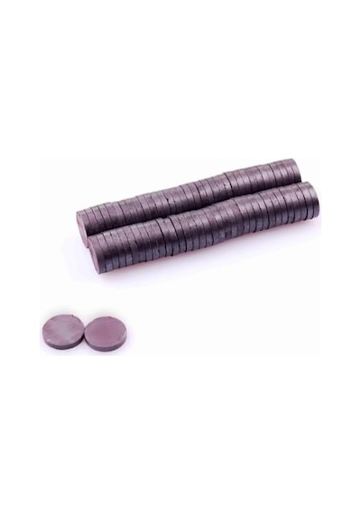 Dünya Magnet 100 Adet, Yuvarlak Mıknatıs, Çok Amaçlı, Süsleme Mıknatısı, 14x3mm Ferrit Magnet