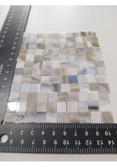 Opak Gri Kare Vitray Cam Mozaik Taşı - Sanatsal Mozaik İçin Yaklaşık 10x10 Mm