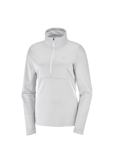 Salomon Transition Half Zip Kadın Fleece Beyaz Beyaz