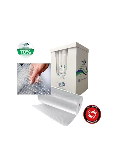 Balonlu Naylon 33cm X 25mt En: 33 Cm, Boy: 25mt. Üç Katlı Eşya Koruma Ambalajı, Pat Pat