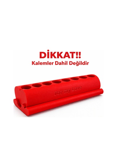 Kalpli Tasarım Kalem Standı Kalemlik Organizer Sert Plastik Kalem Tutucu Renkli Dekoratif Çok Renkli