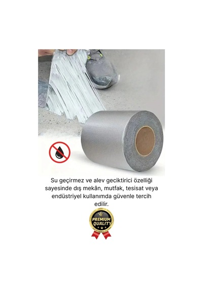 Premium Su Sızdırmaz İzolasyon Çatlak Boru Tamir Çamur Bandı Isıya Dayanıklı Sakız Bant 48 Mm X 2 Mt