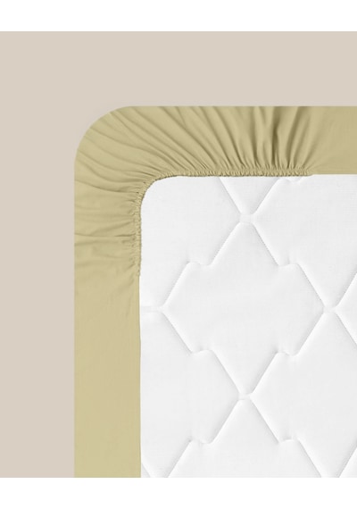 English Home Novella Premium Soft Cotton Tek Kişilik Plus Lastikli Çarşaf 120x200 Cm Açık Sarı Açık Sarı