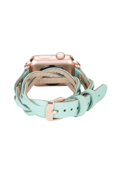 Apple Uyumlu Watch    Deri Kordon 38-40-41mm Dt Rt Brn7
