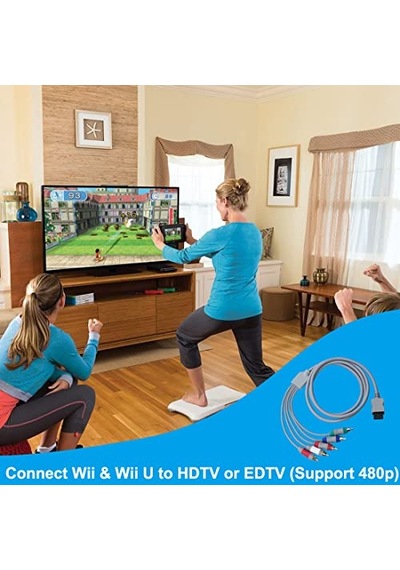 Bealuffe Wii U Multi Out 5rca 480p Hd Ses Video Kablosu 6 Ayaklar İçin Wii İçin Bileşen Kablosu