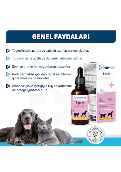Onevet Kedi Ve Köpekler İçin Biotin Damla 50 Ml Deri Tüy Sağlı...
