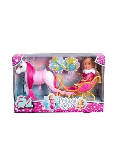 105733701, Evi Prenses Sürüş Eğlencesi, Prenses Evi Ve Özel Kıyafeti, Kış Kızağı & Atı İle Birlikte, Prenses Aksesuarları, 12cm 000 Açık Krem