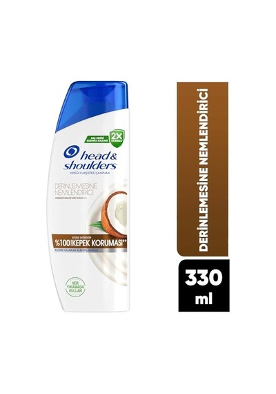 Derin Nemlendirici Kepek Hindistan Cevizi Yağlı Günlük Kullanım 330ml Şampuanı
