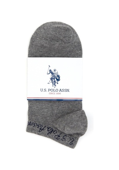 U.S. Polo Assn. 5' Li Patik Çorap James Cora GRİ MELANJ