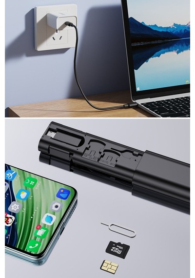 Yta Grup Cep Tipi 60w Bas Aç Type-c,Apple iPhone Şarj,micro Usb Hızlı Şarj Data Kablo Seti